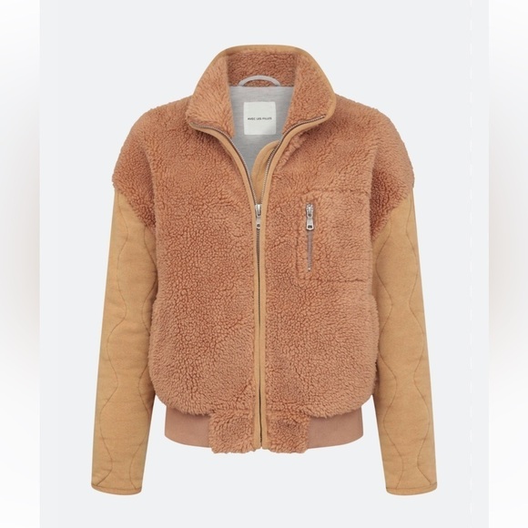 NWT Avec Les Filles Brown Mixed Media Jacket size XS - Picture 1 of 13